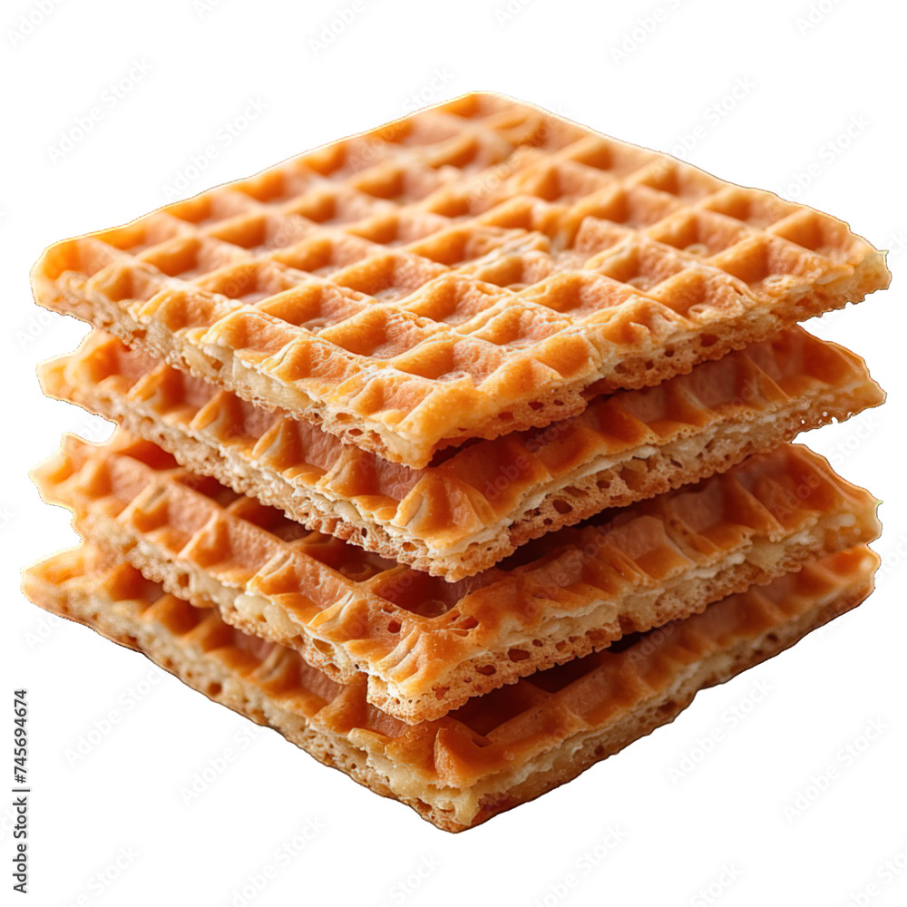waffles isolated on transparent background ,generative ai waffles isolated on transparent background ,generative ai