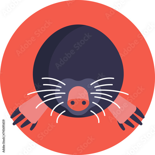 Unearth the charm of our Mole Icon, a whimsical representation of this subterranean creature