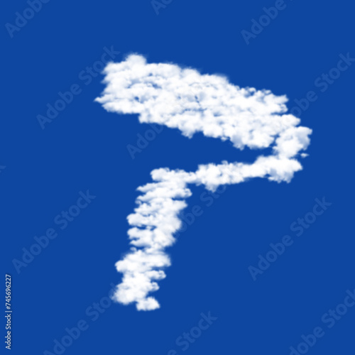 Clouds in the shape of a paint roller symbol on a transparent background. A symbol consisting of clouds in the center. Illustration on transparent background