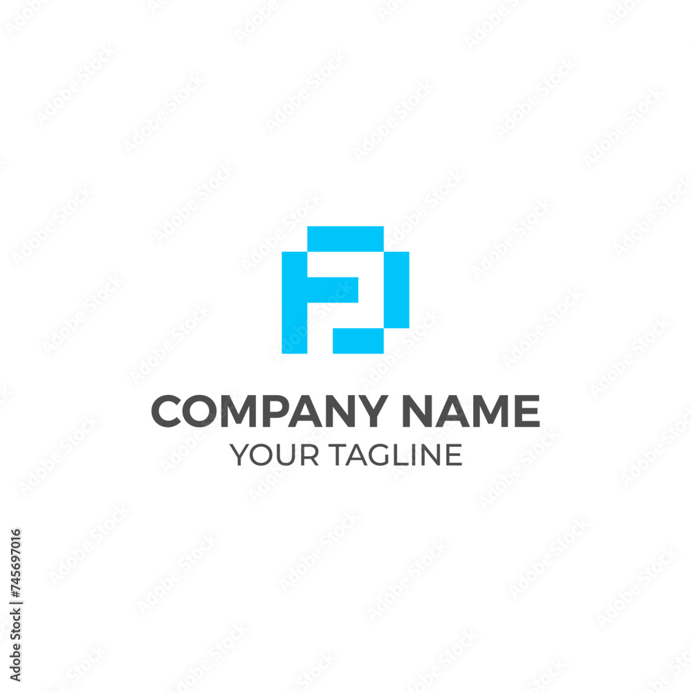 Simple FP Box Logo Concept Vector Design Simple FP Box Logo Concept Vector Design