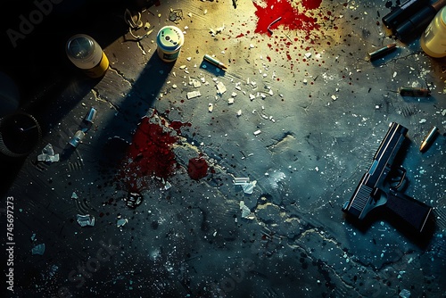Crime Scene Visual: Compelling Illustrations of Criminal Acts photo