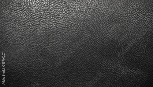 Black leather texture background for design with space for text; high contrast and above shot