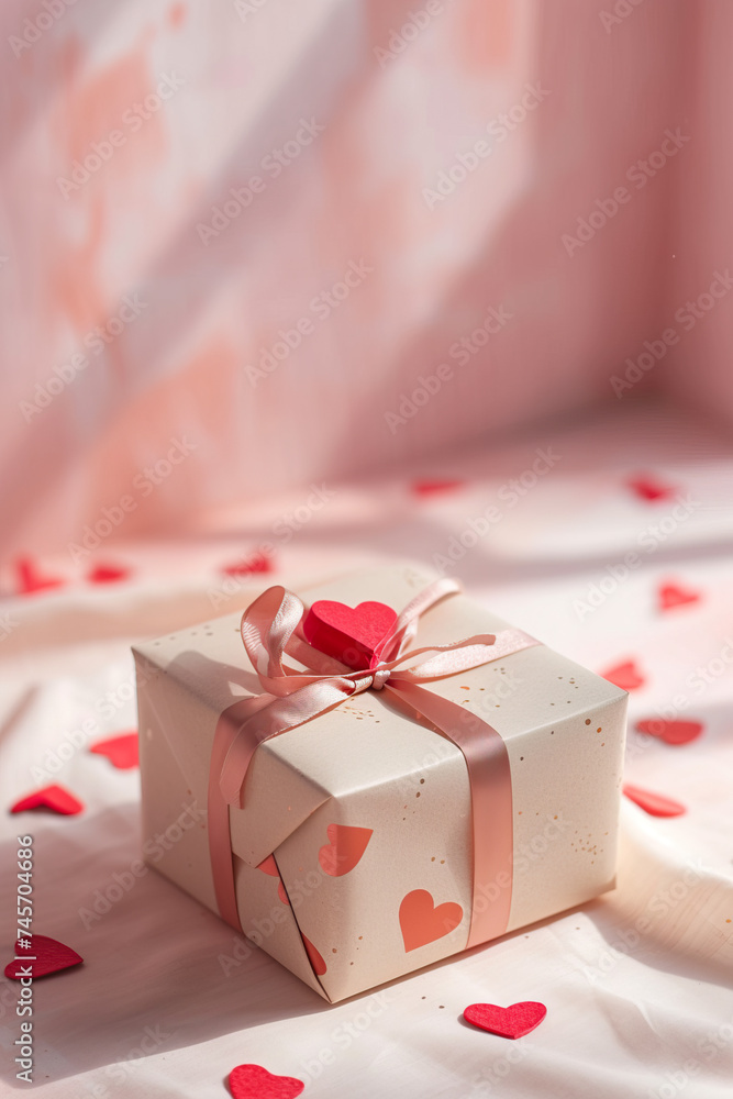luxury gift with pastel rose, wrapped for Mother's Day, Valentine's, or anniversary celebrations, romantic aesthetic promotions, wedding packages gifts in magazine editorial studio look luxury gift with pastel rose, wrapped for Mother's Day, Valentine's, or anniversary celebrations, romantic aesthetic promotions, wedding packages gifts in magazine editorial studio look