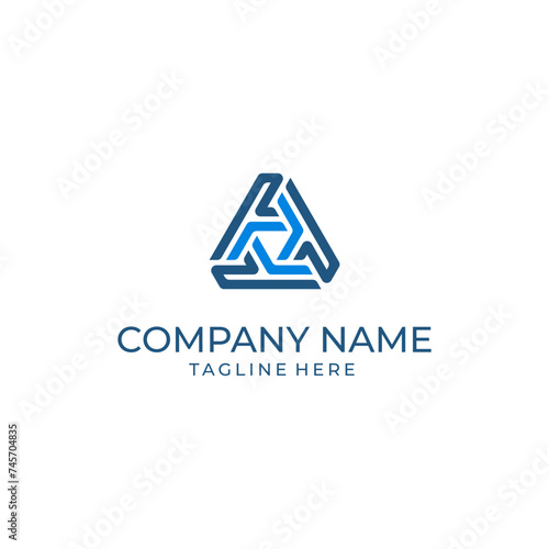 Triple T Or Triangle T Logo Concept Vector Design