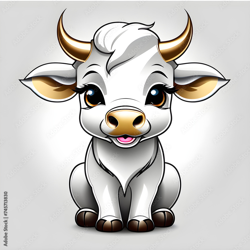 Obraz premium Capturing the Enchanting Charm: Exploring the Diverse Expressions of Adorable Buffaloes.(Generative AI)
