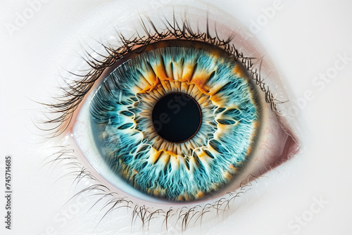 The round iris of the human eye photo