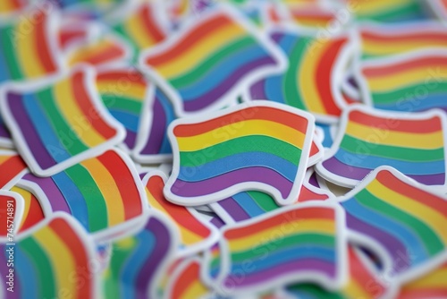 LGBTQ Sticker debonair design. Rainbow understanding motive lgbtq pride sticker for diversity diversity Flag illustration. Colored lgbt parade constitutional rights. Gender speech truth