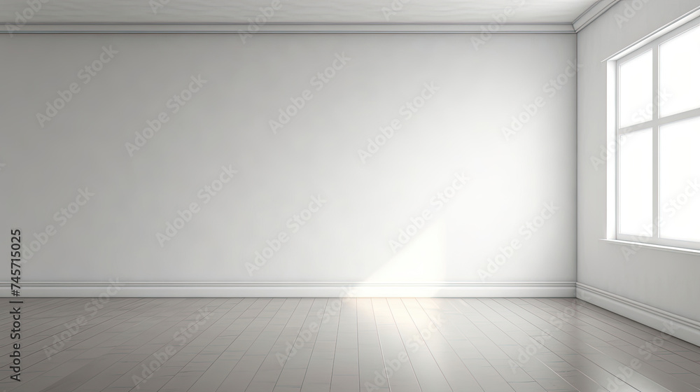 Empty Room With White Wall and Window Empty Room With White Wall and Window