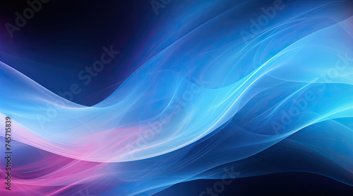 Blue and Pink Background With Wavy Lines