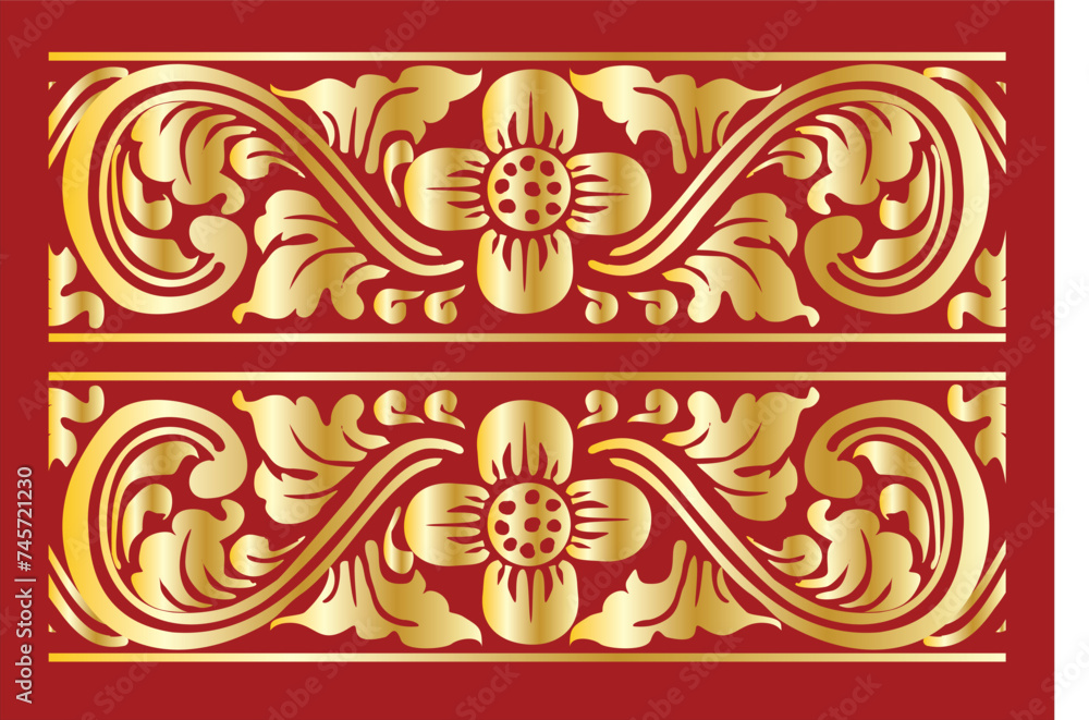 The gold floral motif is a typical Indonesian Balinese floral motif, exclusive and classic, suitable for various purposes. EPS VECTOR 10 The gold floral motif is a typical Indonesian Balinese floral motif, exclusive and classic, suitable for various purposes. EPS VECTOR 10