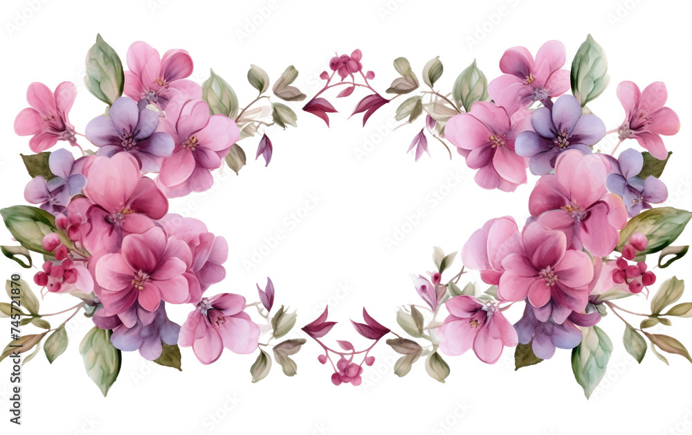 Decorative Border Frame for Photo Display Isolated on Transparent Background PNG.