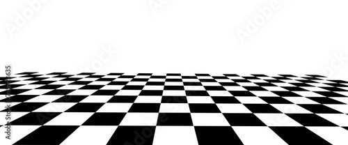 Checkered texture 3d background. Abstract white-black checkered background. Vector