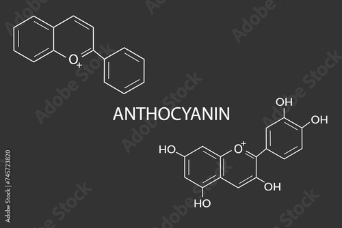 anthocyanin molecular skeletal chemical formula