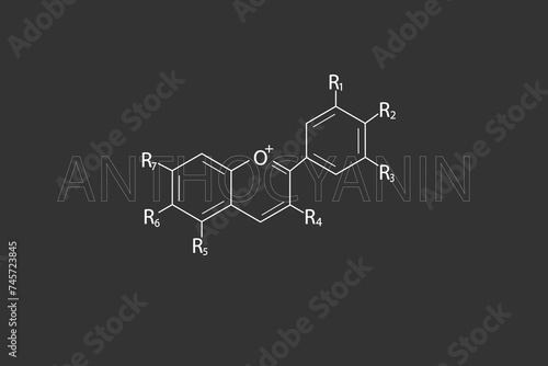 anthocyanin molecular skeletal chemical formula