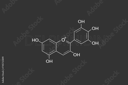 Delphinidin molecular skeletal chemical formula