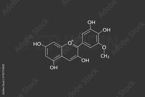 Petunidin molecular skeletal chemical formula