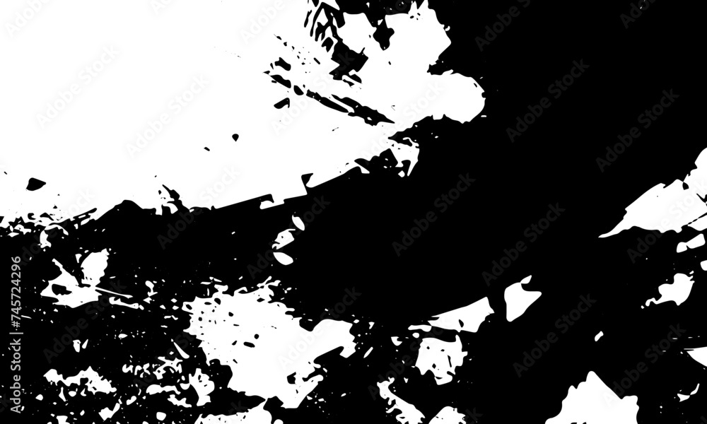 Naklejka premium Grunge detailed black abstract texture. Vector background..