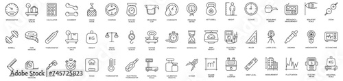 Web set scales and weighing icon