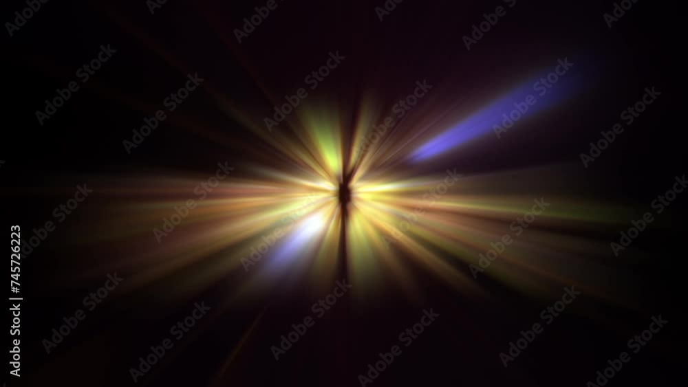 Abstract loop glow gold colorful radial flare light shine sparking on black background. 4K 3D fractals seamless loop infinite complex glowing radial light streaks Abstract loop glow gold colorful radial flare light shine sparking on black background. 4K 3D fractals seamless loop infinite complex glowing radial light streaks