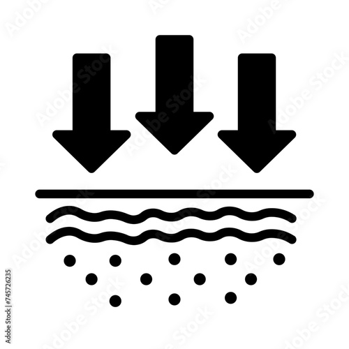 Absorb Arrow Care Glyph Icon