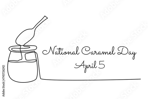line art of National Caramel Day good for National Caramel Day celebrate. line art. illustration.