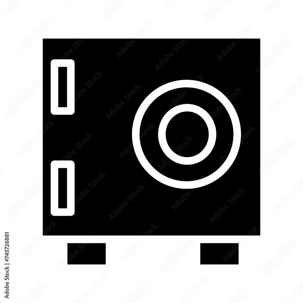 Locker Bank Safe Glyph Icon