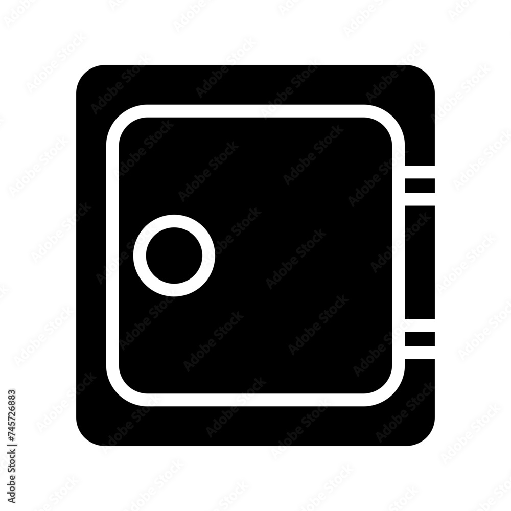 Locker Bank Safe Glyph Icon Locker Bank Safe Glyph Icon