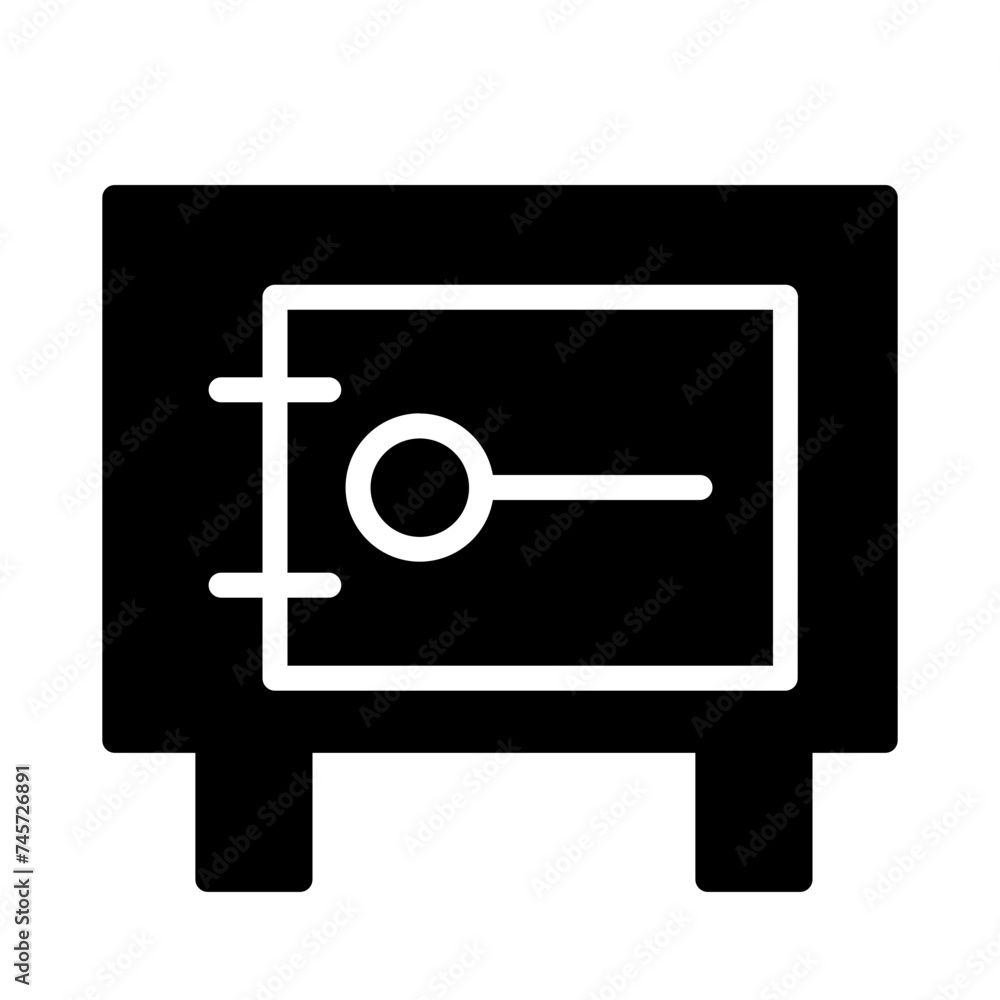 Locker Lock Security Glyph Icon Locker Lock Security Glyph Icon