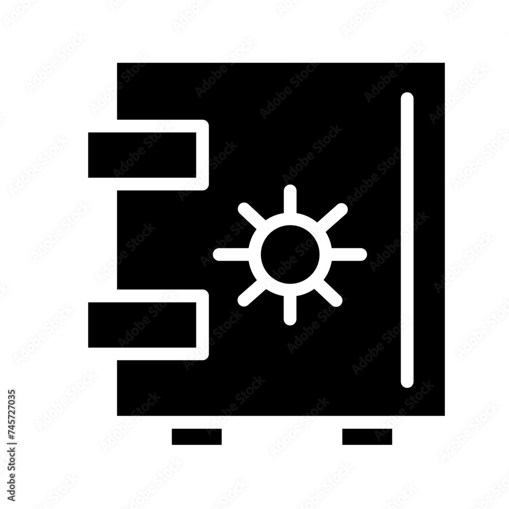 Asset Bank Box Glyph Icon