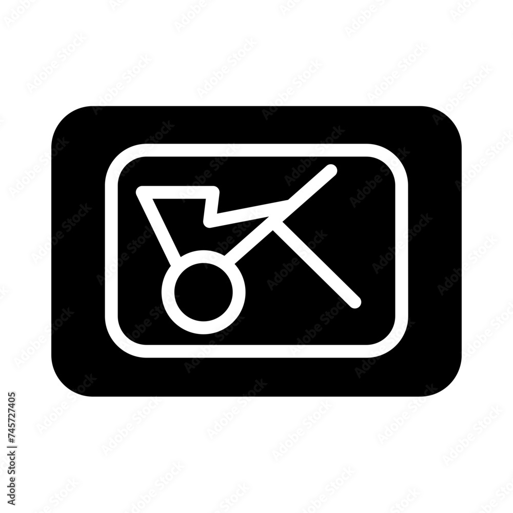 Modern Painting Picture Glyph Icon Modern Painting Picture Glyph Icon
