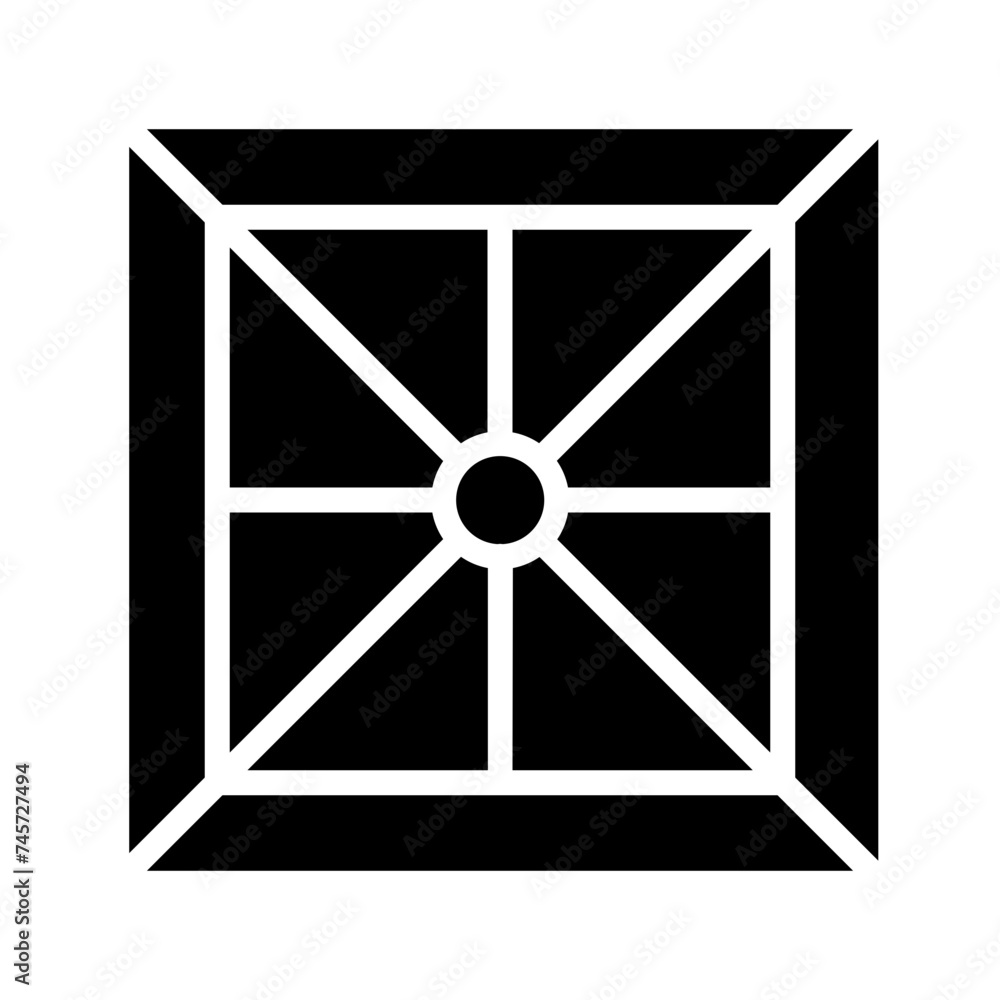 Abstract Frame Geometric Glyph Icon Abstract Frame Geometric Glyph Icon