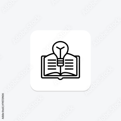 Learning icon, acquisition, understanding, knowledge, study line icon, editable vector icon, pixel perfect, illustrator ai file