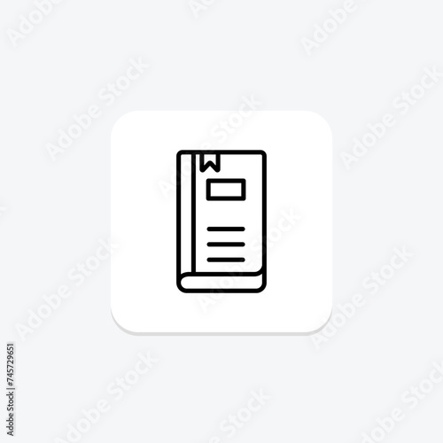 Books icon, literature, reading, library, novels line icon, editable vector icon, pixel perfect, illustrator ai file