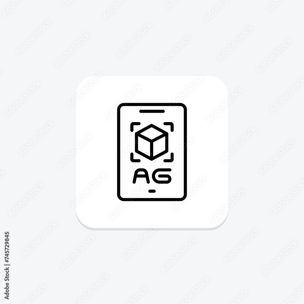 Augmented Reality icon, ar, augmented reality education, augmented reality technology, augmented reality experiences line icon, editable vector icon, pixel perfect, illustrator ai file Augmented Reality icon, ar, augmented reality education, augmented reality technology, augmented reality experiences line icon, editable vector icon, pixel perfect, illustrator ai file