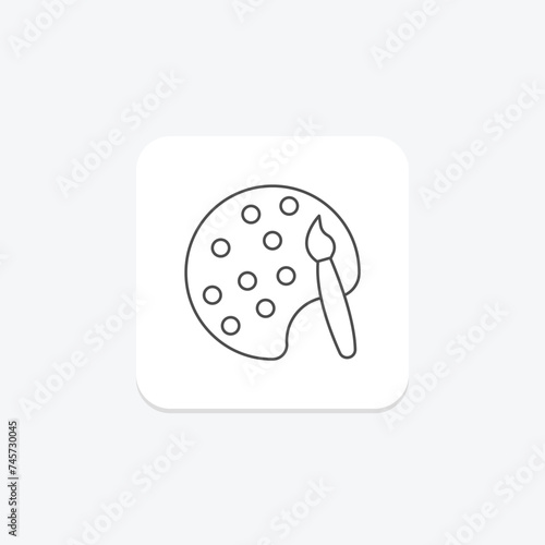 Arts icon, artistic study, artistic research, artistic inquiry, visual arts thinline icon, editable vector icon, pixel perfect, illustrator ai file