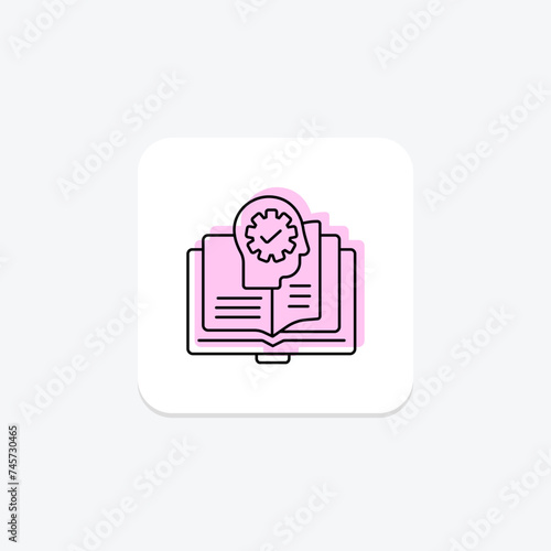 Reading Skills icon, reading proficiency, reading development, reading comprehension, reading fluency color shadow thinline icon, editable vector icon, pixel perfect, illustrator ai file