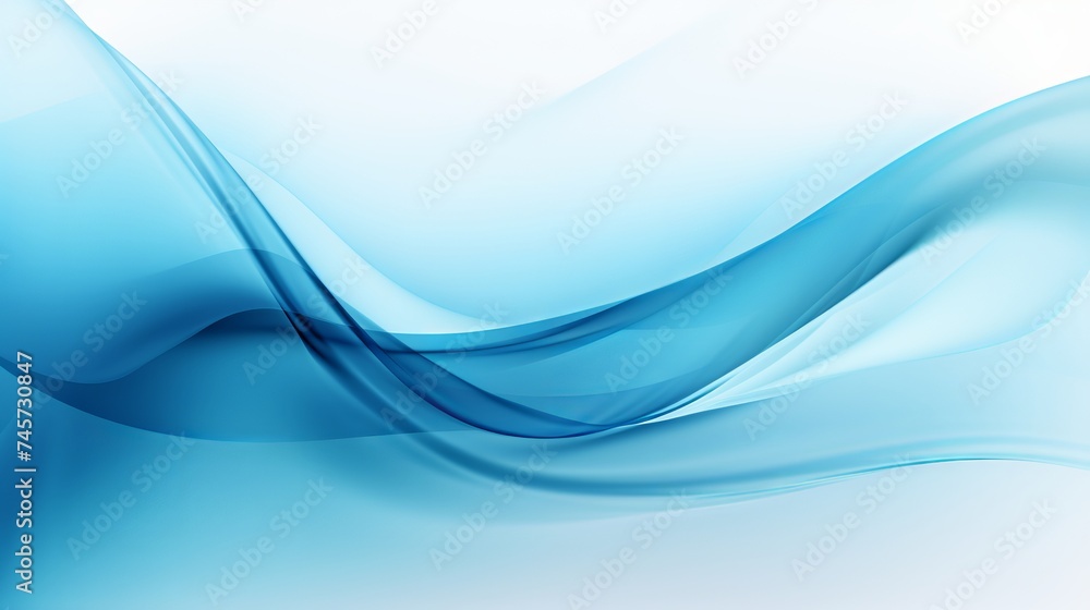 Naklejka premium Abstract blue background, wave or veil texture