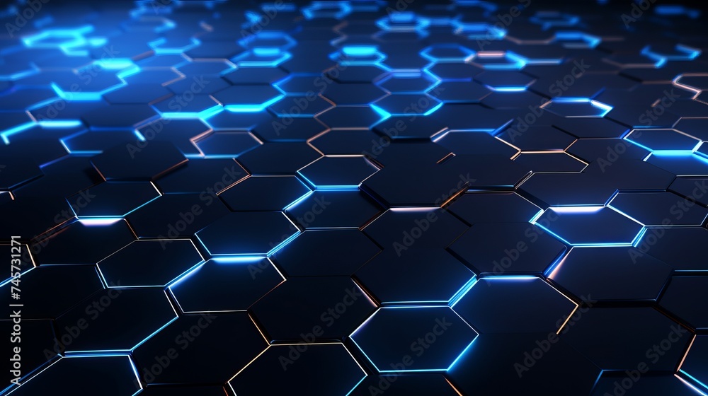 Abstract technological hexagonal background. 3d rendering Abstract technological hexagonal background. 3d rendering