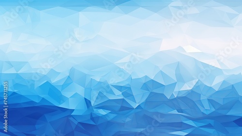 Naklejka Abstract sea geometric background with triangles, water waves