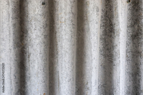 close up of corrugated iron sheet