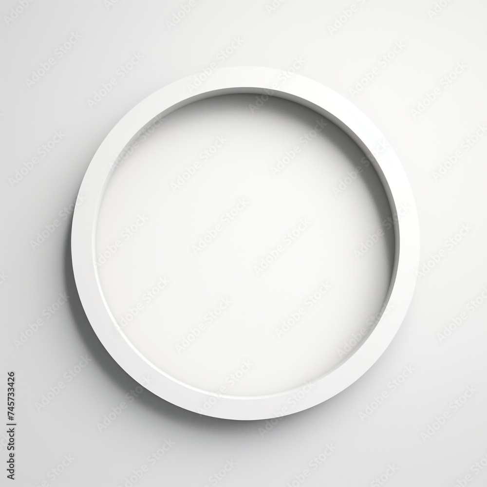 circle minimalist, white background сreated with Generative Ai circle minimalist, white background сreated with Generative Ai