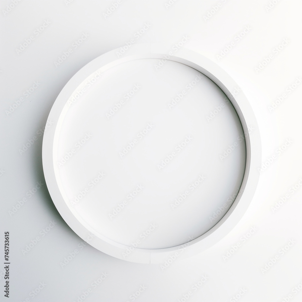 circle minimalist, white background сreated with Generative Ai circle minimalist, white background сreated with Generative Ai