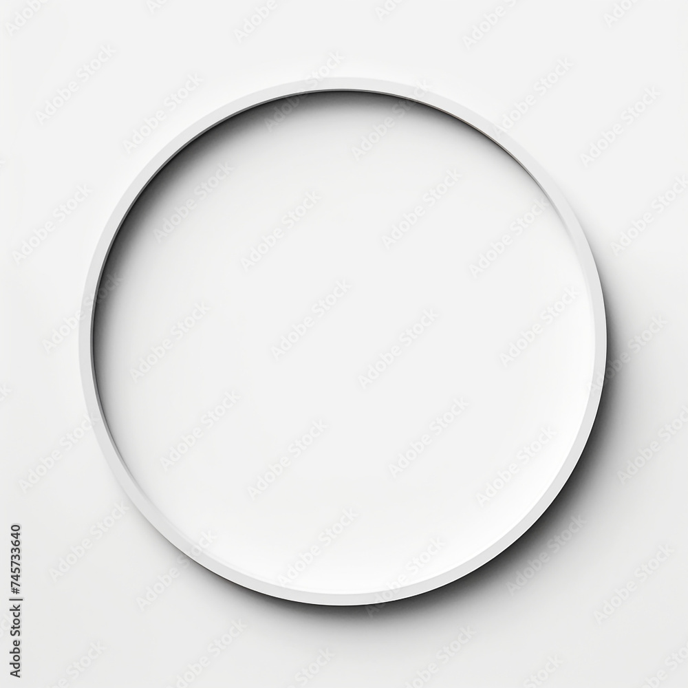 circle minimalist, white background сreated with Generative Ai circle minimalist, white background сreated with Generative Ai