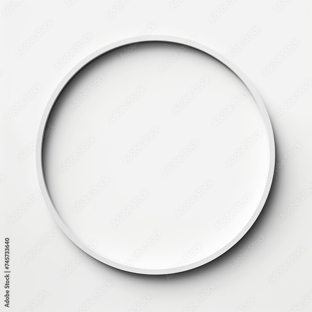 circle  minimalist, white background сreated with Generative Ai