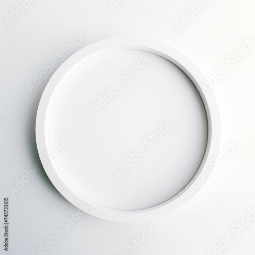 circle minimalist, white background сreated with Generative Ai