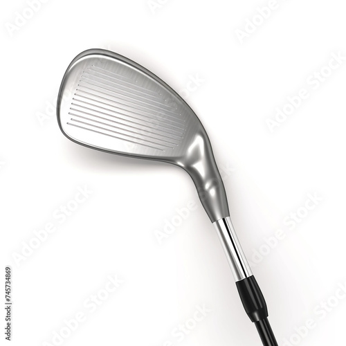 simple golf club page, realistic, cartoon, sépia, white background сreated with Generative Ai