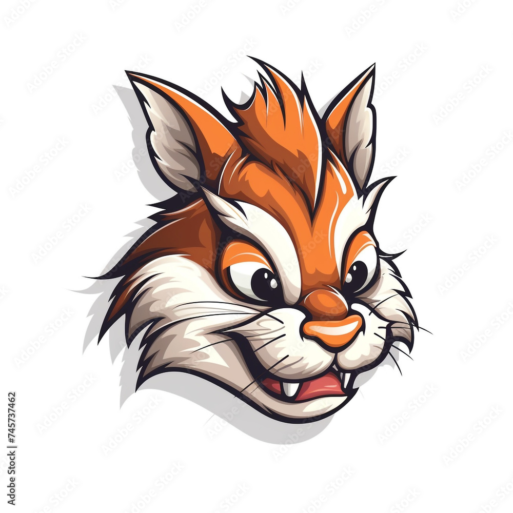 simple logo of a mad squirrel, detailed and realistic hands, white background, realistic, cartoon сreated with Generative Ai simple logo of a mad squirrel, detailed and realistic hands, white background, realistic, cartoon сreated with Generative Ai