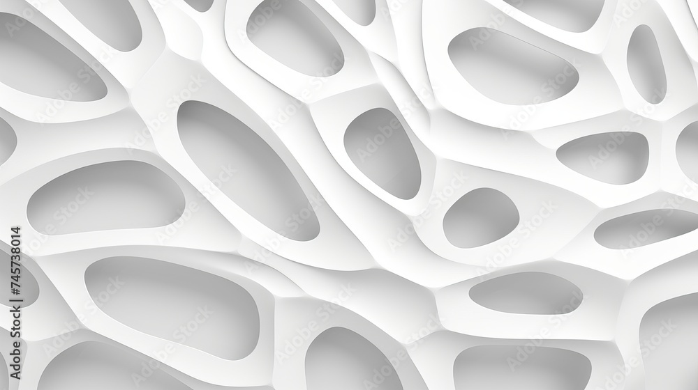 3D render, Abstract white matter geometric pattern background 3D render, Abstract white matter geometric pattern background
