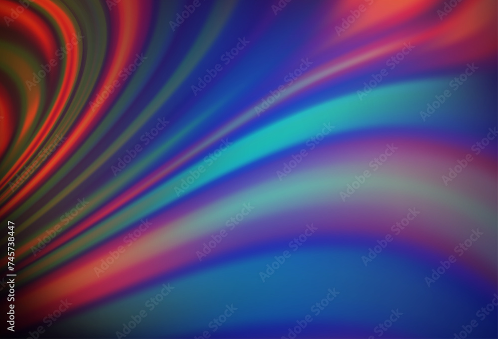 Dark Blue, Red vector background with curved circles. Dark Blue, Red vector background with curved circles.