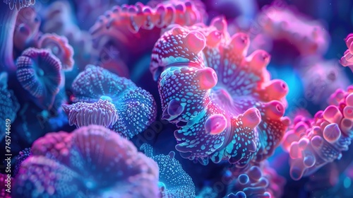 Coral  sea coral reef texture  background. Generative AI